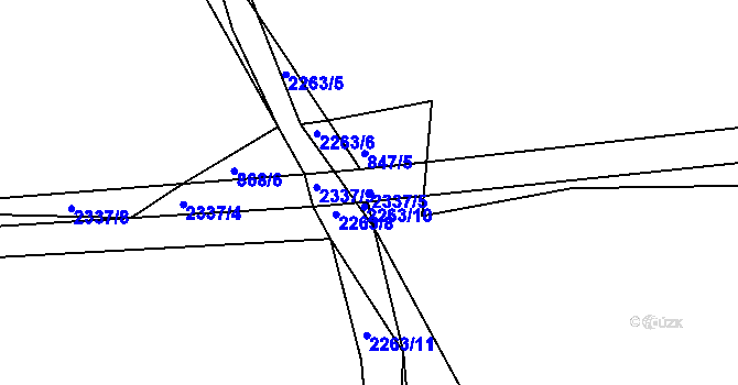 Parcela st. 2337/5 v KÚ Košetice, Katastrální mapa
