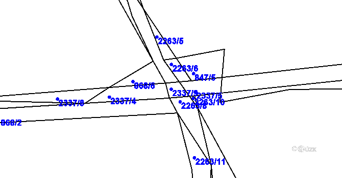Parcela st. 2337/9 v KÚ Košetice, Katastrální mapa
