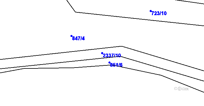 Parcela st. 2337/10 v KÚ Košetice, Katastrální mapa