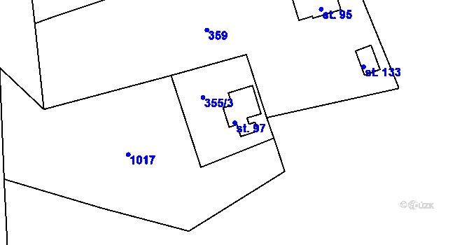 Parcela st. 97 v KÚ Doubí nad Lužnicí, Katastrální mapa
