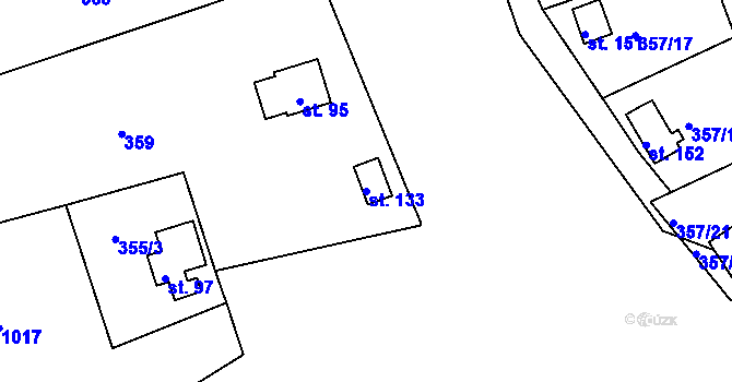 Parcela st. 133 v KÚ Doubí nad Lužnicí, Katastrální mapa
