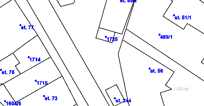 Parcela st. 55/2 v KÚ Košík, Katastrální mapa