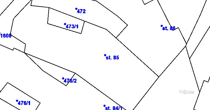 Parcela st. 85 v KÚ Košík, Katastrální mapa