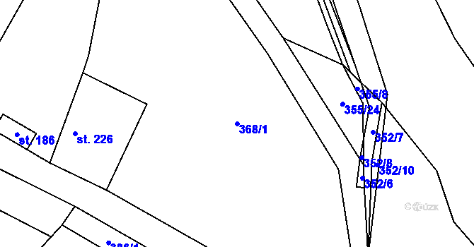 Parcela st. 368/1 v KÚ Košík, Katastrální mapa