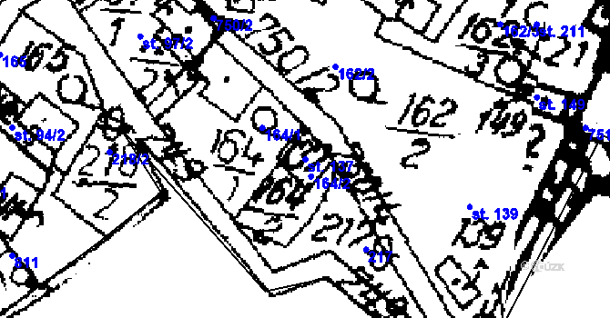 Parcela st. 137 v KÚ Seletice, Katastrální mapa