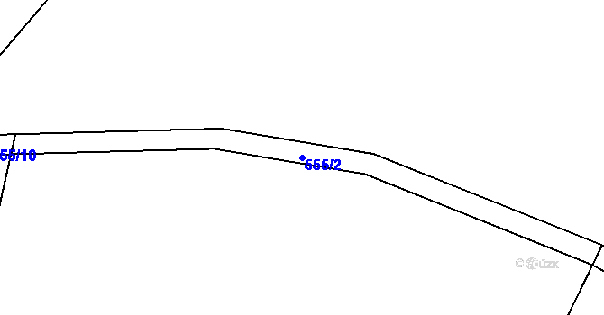 Parcela st. 555/2 v KÚ Tuchom, Katastrální mapa