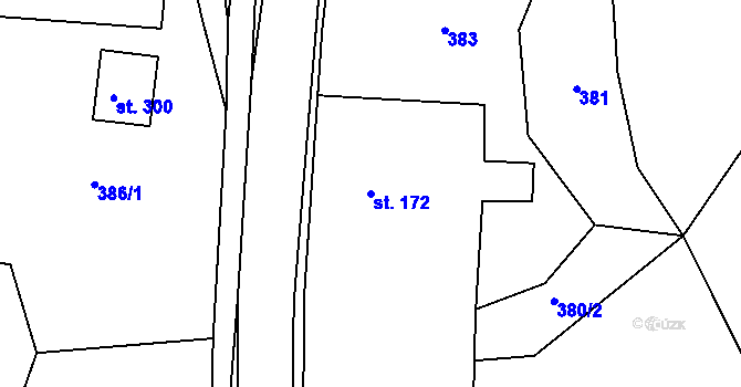 Parcela st. 172 v KÚ Košíky, Katastrální mapa