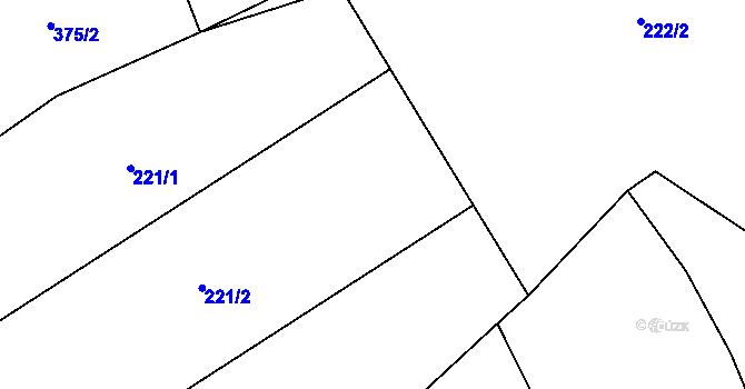 Parcela st. 222/1 v KÚ Košíky, Katastrální mapa
