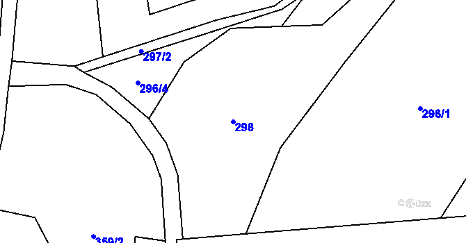 Parcela st. 298 v KÚ Košíky, Katastrální mapa
