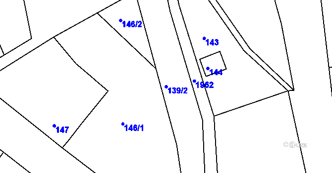 Parcela st. 139/2 v KÚ Košťálov, Katastrální mapa