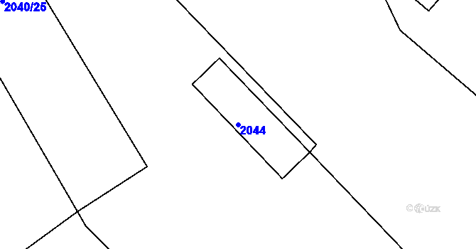 Parcela st. 2044 v KÚ Košťálov, Katastrální mapa