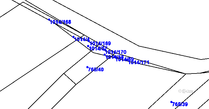 Parcela st. 1014/58 v KÚ Koštice, Katastrální mapa