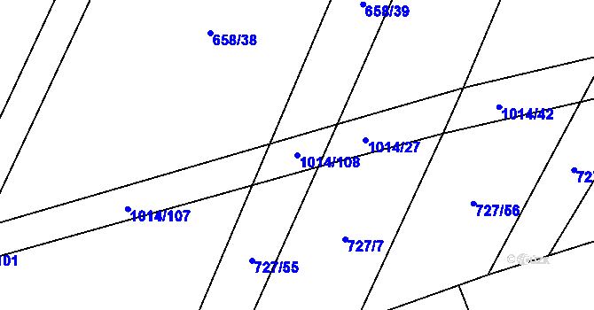Parcela st. 1014/108 v KÚ Koštice, Katastrální mapa