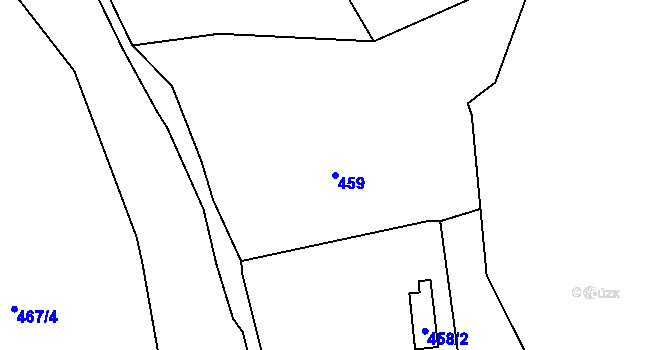 Parcela st. 459 v KÚ Koštov, Katastrální mapa