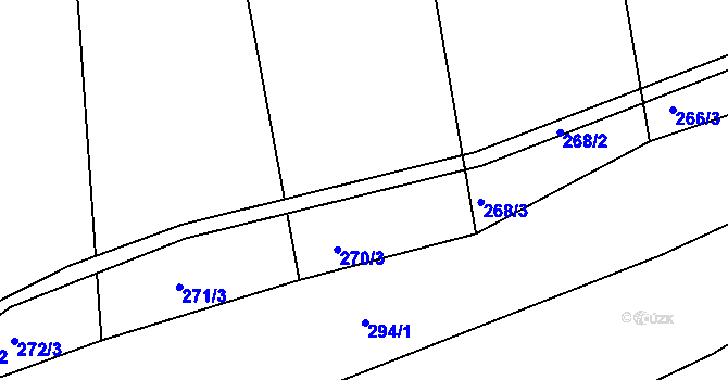 Parcela st. 270/2 v KÚ Koterov, Katastrální mapa
