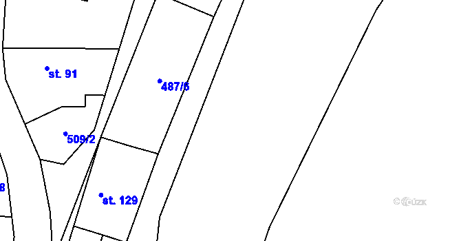 Parcela st. 485/4 v KÚ Kotopeky, Katastrální mapa