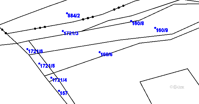 Parcela st. 160/6 v KÚ Kounov u Dobrušky, Katastrální mapa