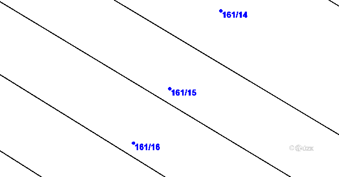 Parcela st. 161/15 v KÚ Koupě, Katastrální mapa