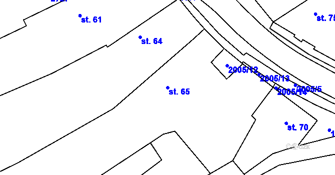 Parcela st. 65 v KÚ Kout na Šumavě, Katastrální mapa
