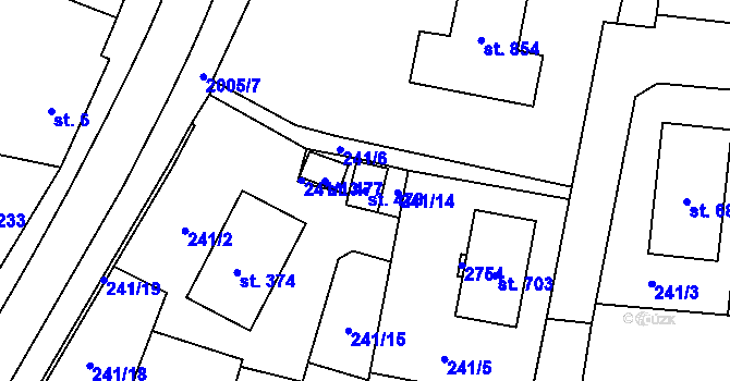 Parcela st. 478 v KÚ Kout na Šumavě, Katastrální mapa
