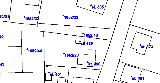 Parcela st. 489 v KÚ Kout na Šumavě, Katastrální mapa