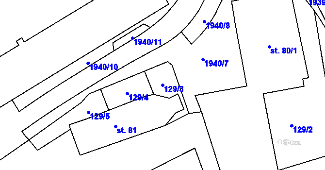 Parcela st. 129/3 v KÚ Kout na Šumavě, Katastrální mapa