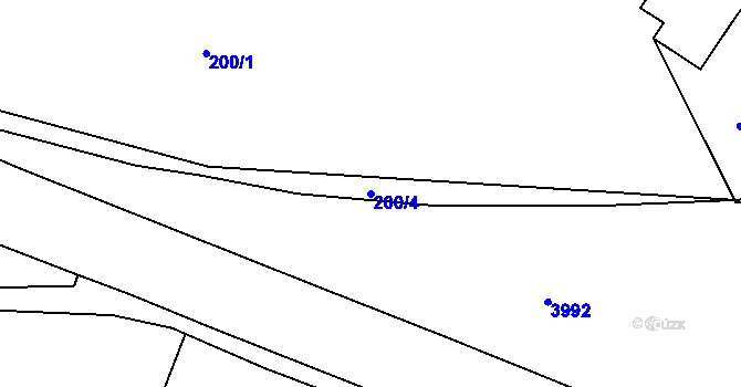 Parcela st. 200/4 v KÚ Kout na Šumavě, Katastrální mapa