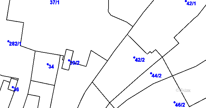 Parcela st. 41/2 v KÚ Kovalovice, Katastrální mapa