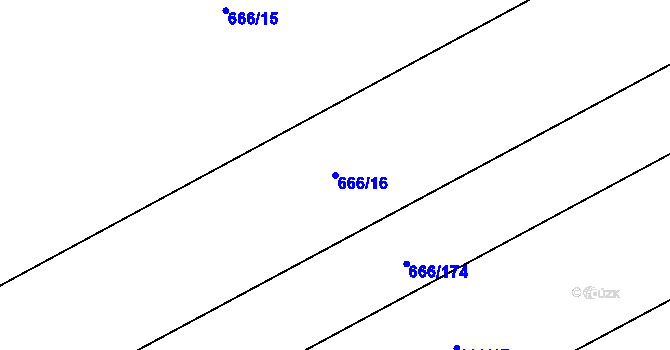 Parcela st. 666/16 v KÚ Kovalovice, Katastrální mapa