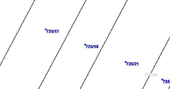 Parcela st. 725/18 v KÚ Kovalovice, Katastrální mapa