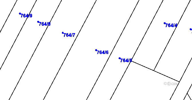Parcela st. 764/6 v KÚ Kovalovice, Katastrální mapa