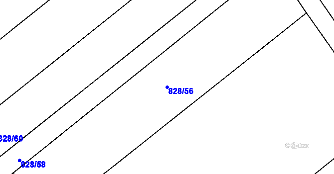 Parcela st. 828/56 v KÚ Kovalovice, Katastrální mapa