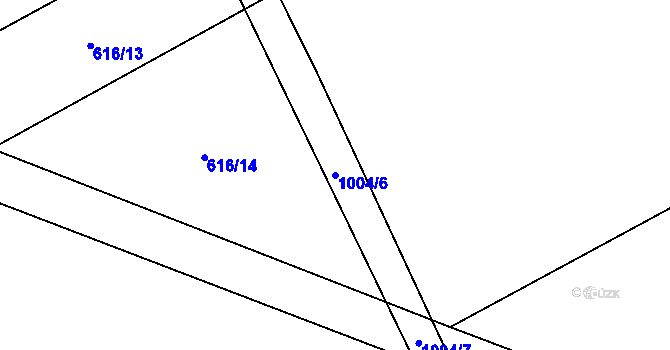 Parcela st. 1004/6 v KÚ Kovalovice, Katastrální mapa