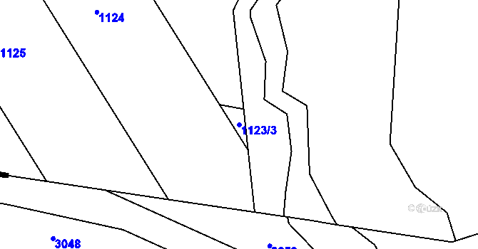 Parcela st. 1123/3 v KÚ Osíčany, Katastrální mapa