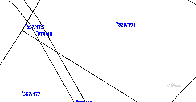 Parcela st. 336/189 v KÚ Chvalovice u Nymburka, Katastrální mapa