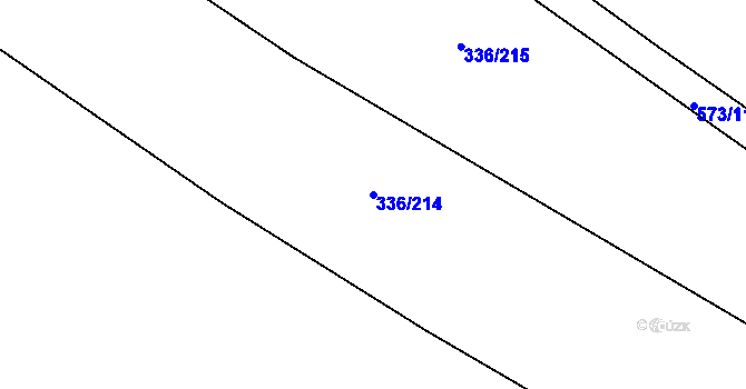 Parcela st. 336/214 v KÚ Chvalovice u Nymburka, Katastrální mapa