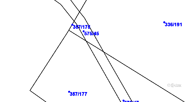 Parcela st. 575/46 v KÚ Chvalovice u Nymburka, Katastrální mapa