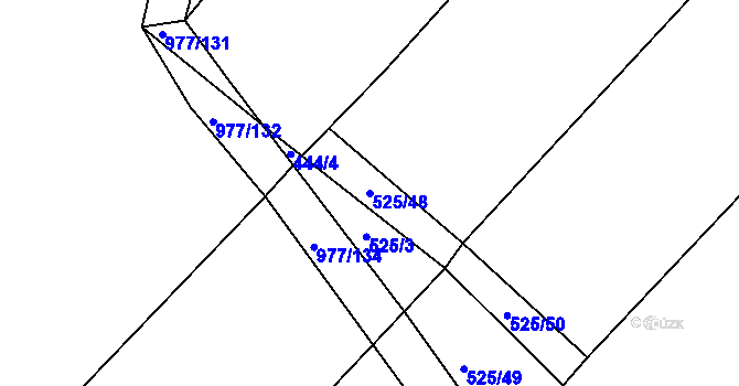 Parcela st. 525/48 v KÚ Kovanice, Katastrální mapa