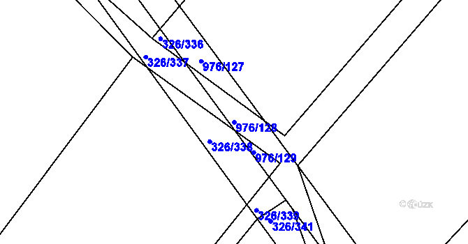 Parcela st. 976/128 v KÚ Kovanice, Katastrální mapa