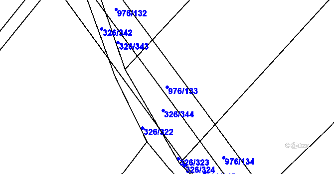 Parcela st. 976/133 v KÚ Kovanice, Katastrální mapa