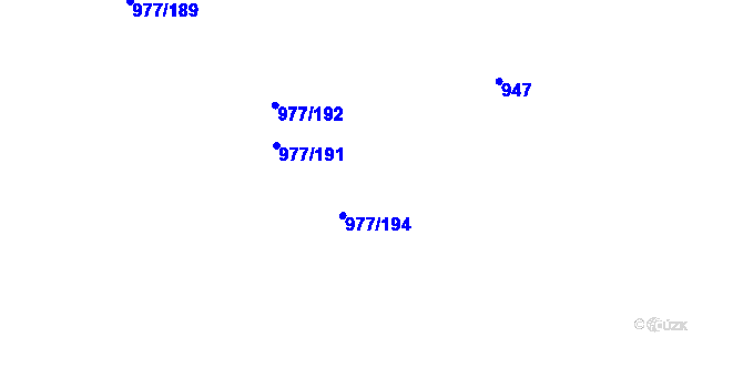 Parcela st. 977/195 v KÚ Kovanice, Katastrální mapa