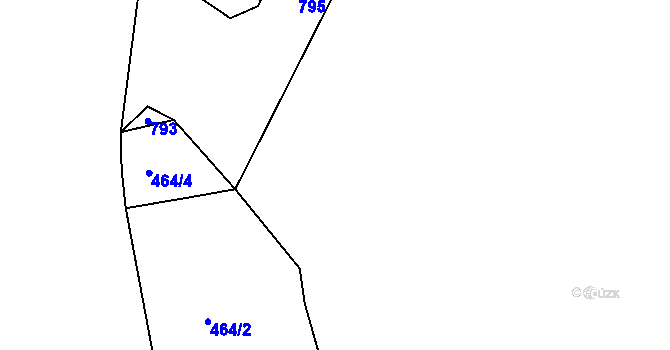 Parcela st. 468/15 v KÚ Březí u Kovářova, Katastrální mapa