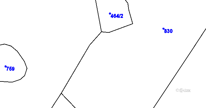 Parcela st. 468/17 v KÚ Březí u Kovářova, Katastrální mapa