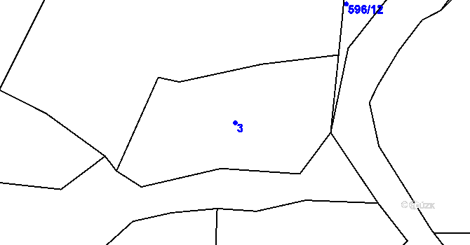 Parcela st. 3 v KÚ Vepice, Katastrální mapa