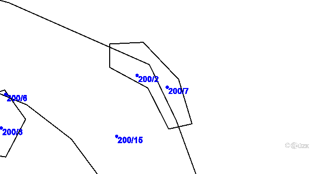 Parcela st. 200/7 v KÚ Vepice, Katastrální mapa