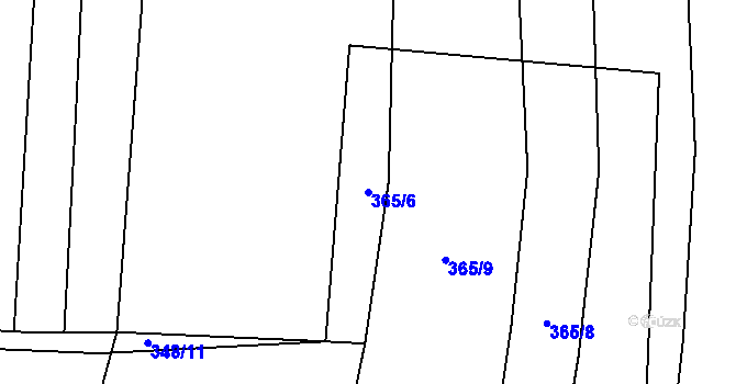 Parcela st. 365/6 v KÚ Vepice, Katastrální mapa