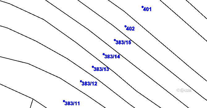 Parcela st. 383/14 v KÚ Vepice, Katastrální mapa