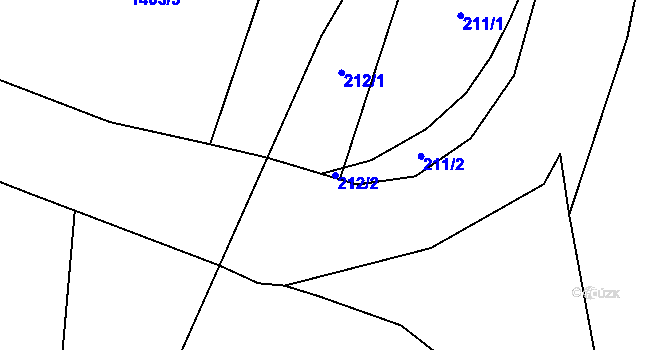 Parcela st. 212/2 v KÚ Kovářov u Seče, Katastrální mapa
