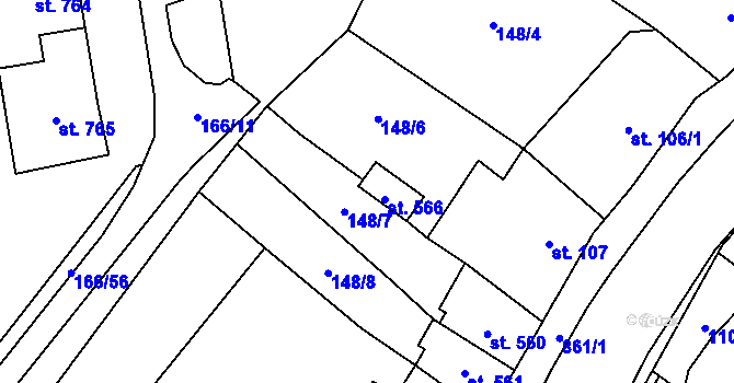Parcela st. 567 v KÚ Kovářská, Katastrální mapa