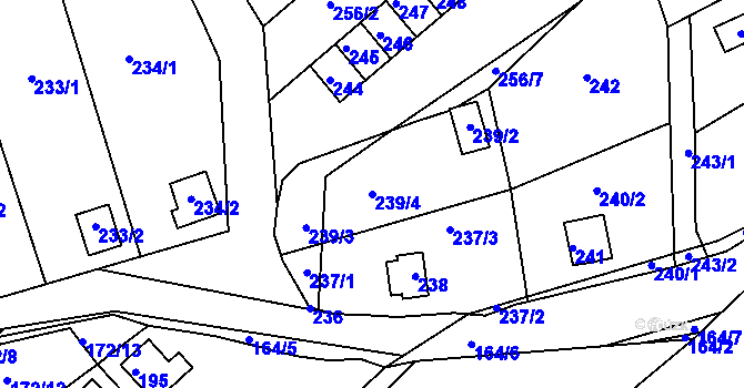 Parcela st. 239/4 v KÚ Lazec, Katastrální mapa
